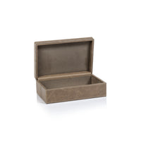 Bellecôte Mink Leather Decorative Box, Small