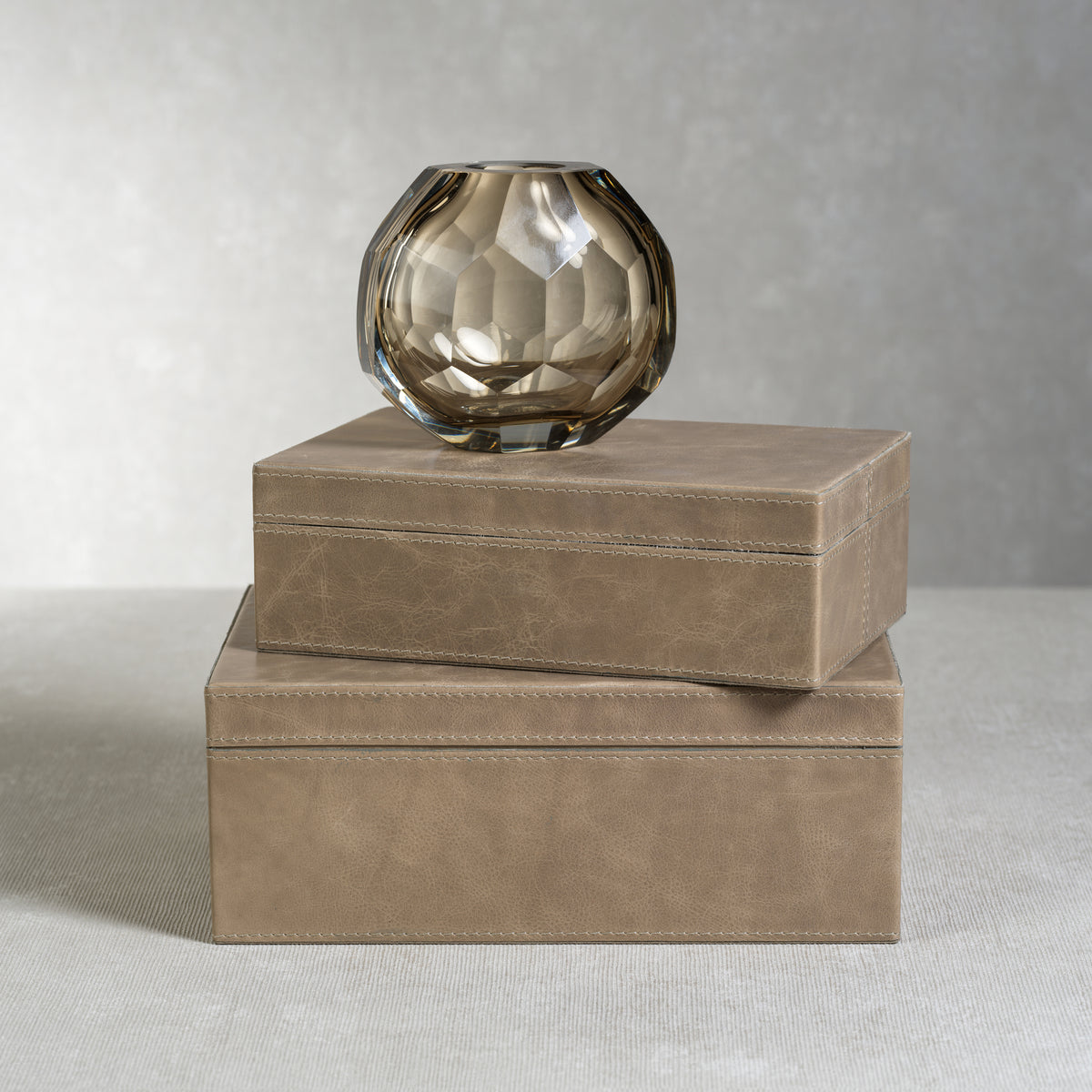 Bellecôte Mink Leather Decorative Box, Large