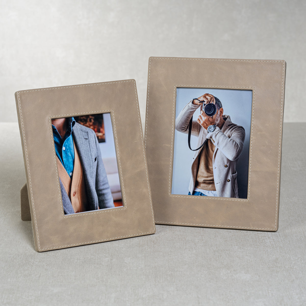 Bellecôte Mink Leather Photo Frame 4x6