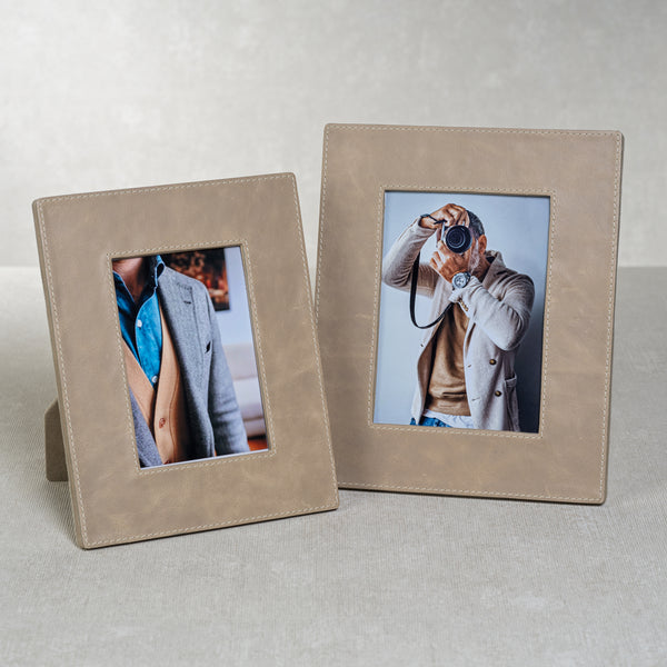 Bellecôte Mink Leather Photo Frame 4x6
