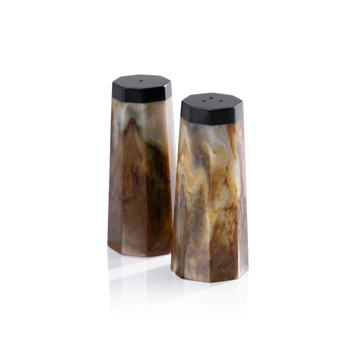 Langham Burl Wood Salt & Pepper Shaker Set
