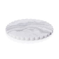 Round Scalloped Marble Serving Board