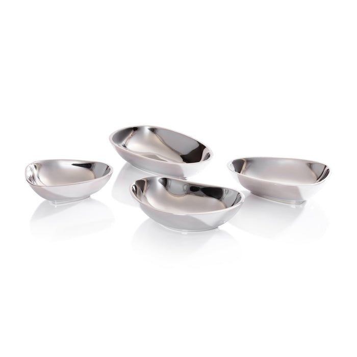 Charmin Assorted Nickel Condiment Bowls, Set of 4