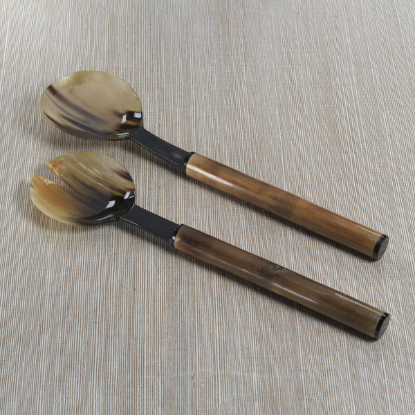 Bamboo and Horn Server Set