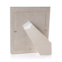Nappa White & Gray Leather Photo Frame 8x10