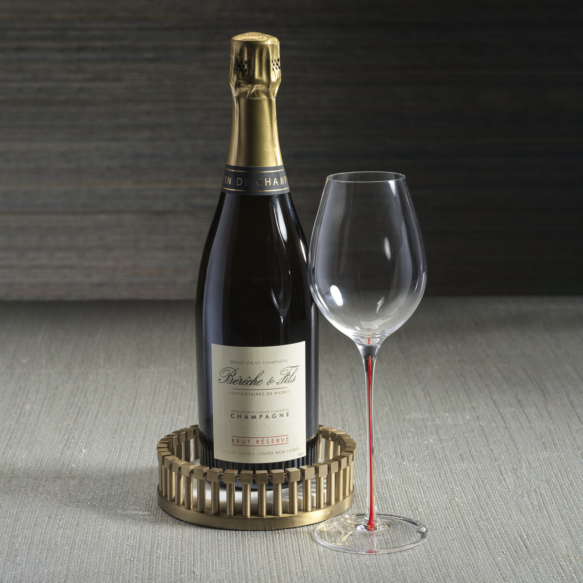 Marbelle Gold and Marble Wine Bottle Coaster