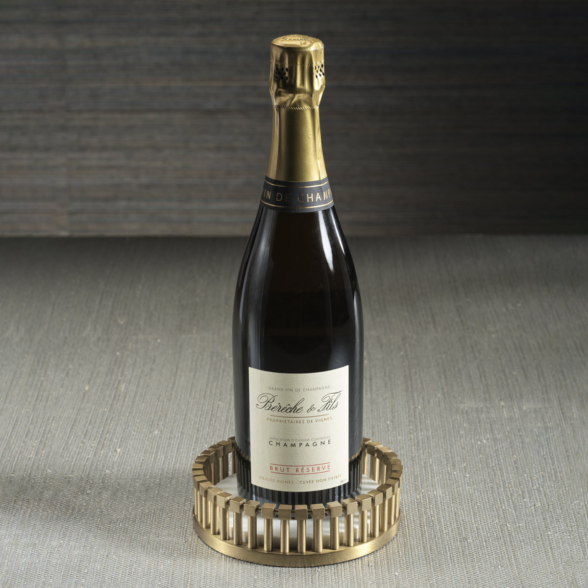 Marbelle Gold and Marble Wine Bottle Coaster
