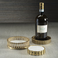 Forge Gold and Marble Wine Bottle Coaster