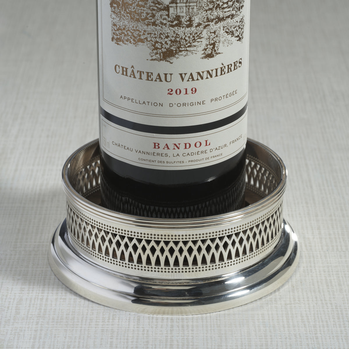 Sommelier's Edge Silver Wine Bottle Coaster