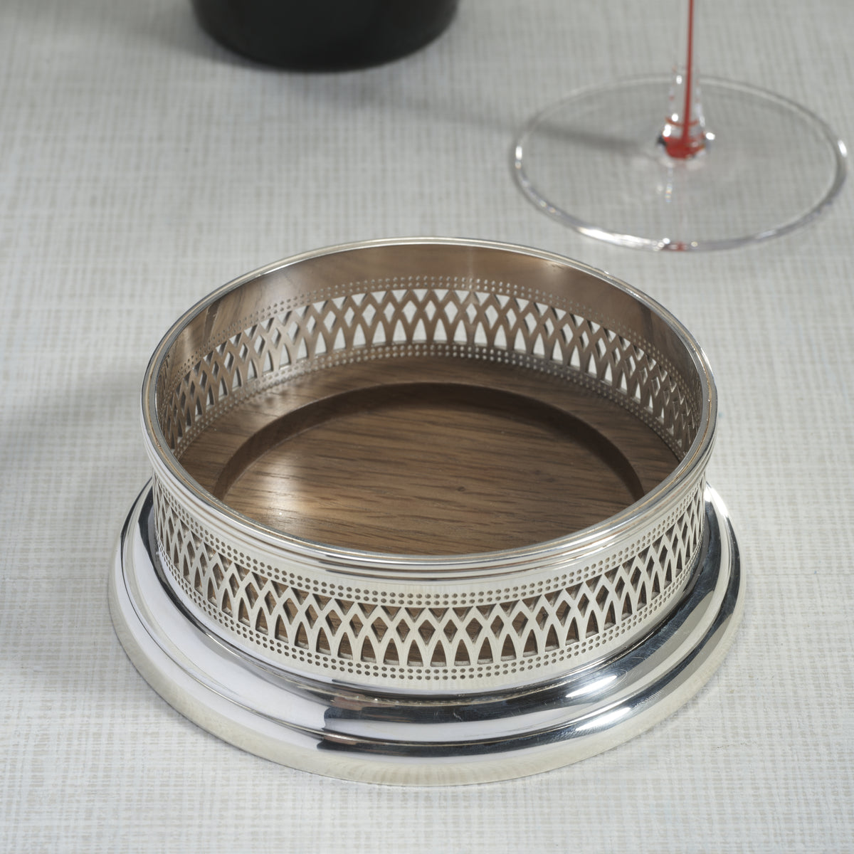 Sommelier's Edge Silver Wine Bottle Coaster