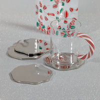 Luna Polished Gold Coasters, Set of 4