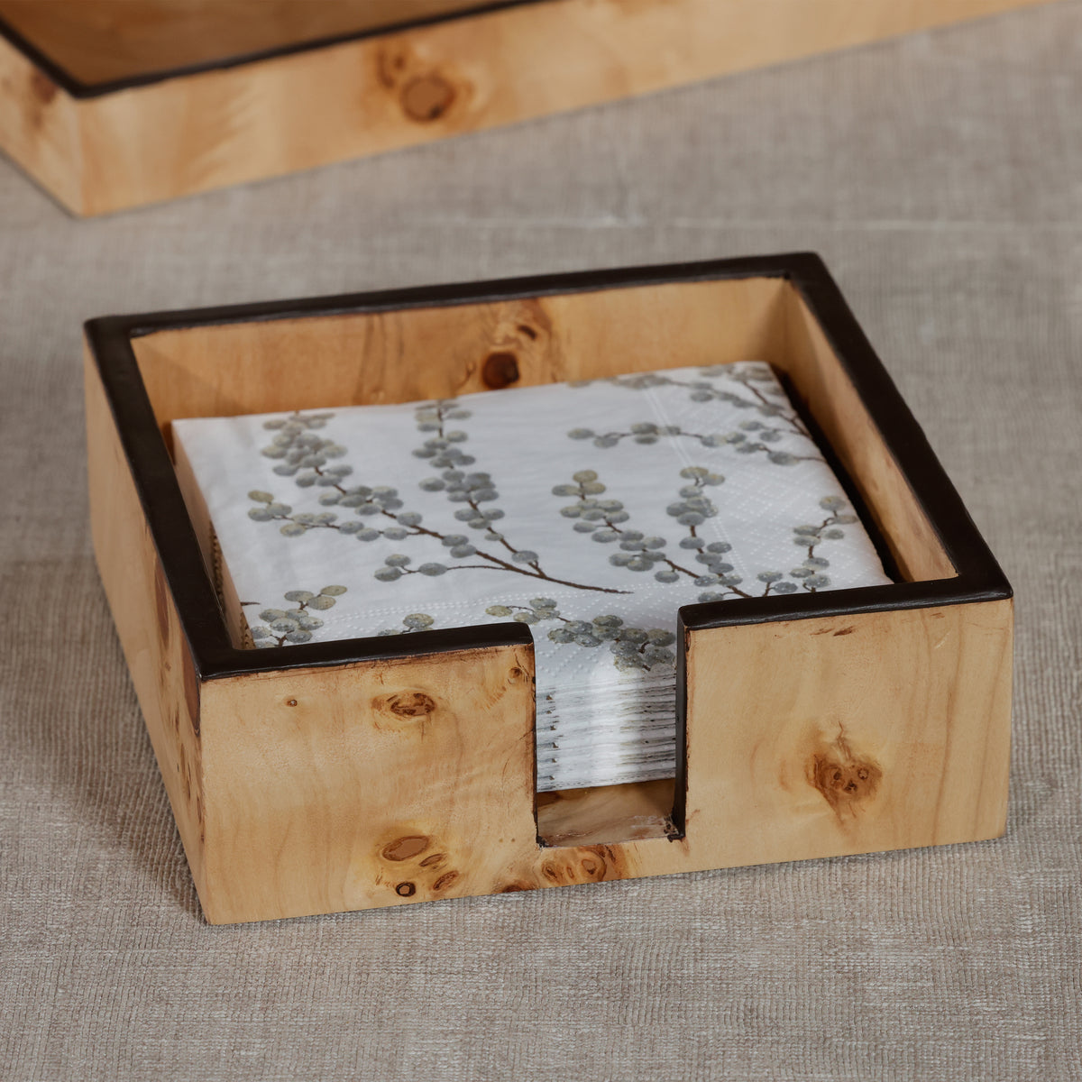 Valerie Burl Square Cocktail Napkin Holder