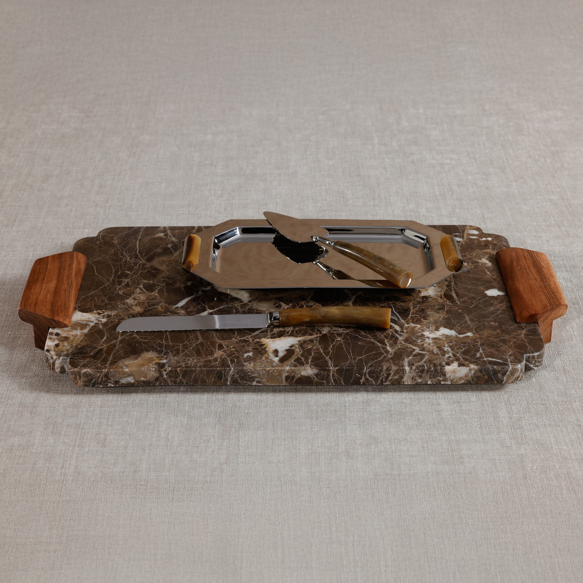Mocha Marble Charcuterie Serving Board