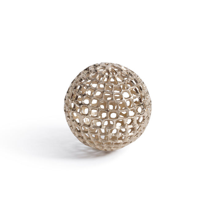 Decorative Gold Metal Orb, Medium