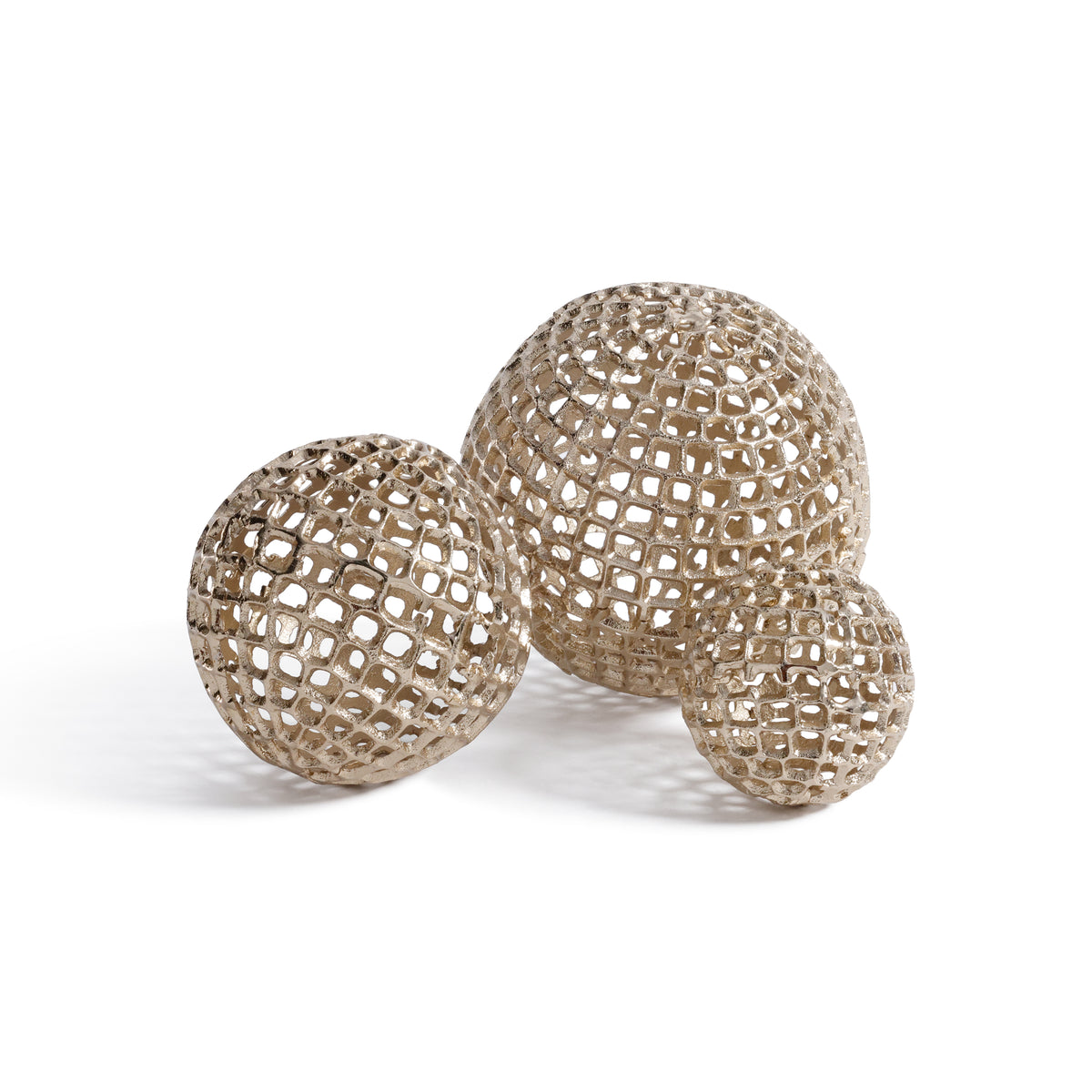 Decorative Gold Metal Orb, Medium