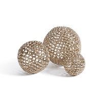 Decorative Gold Metal Orb, Medium