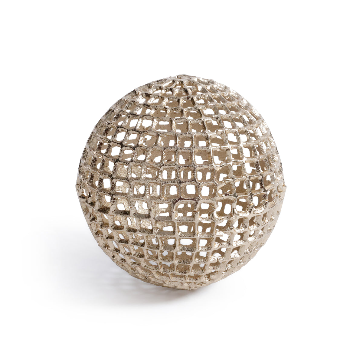 Decorative Gold Metal Orb, Large