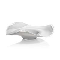 Lagoon White Opal Glass Decorative Bowl
