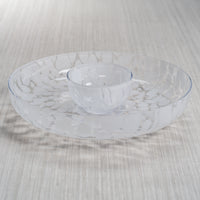 Opal White Chip and Dip Serving Bowl