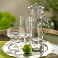 Limón Agria Pewter & Glass Pitcher with Lid