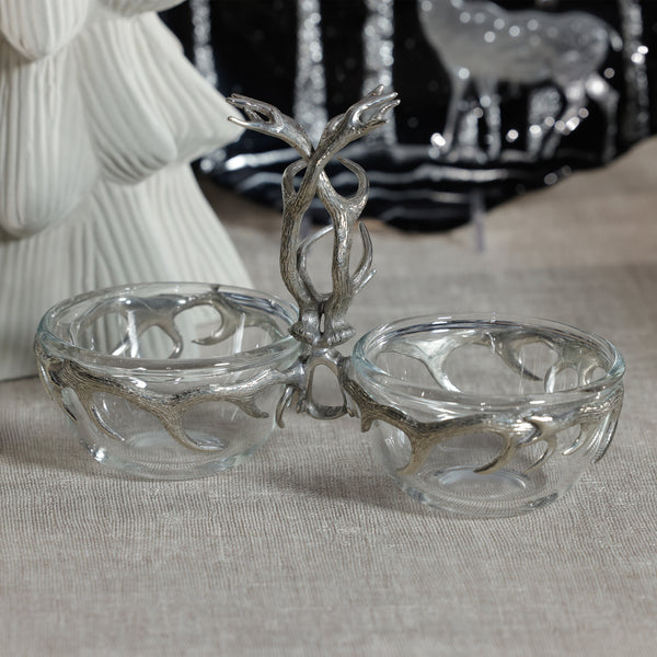 St. Anton Pewter & Glass Condiment Set