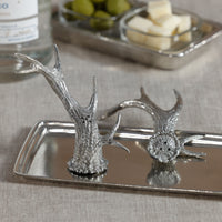 St. Anton Pewter Antler Salt & Pepper Shaker Set