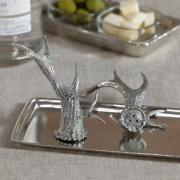 St. Anton Pewter Antler Salt & Pepper Shaker Set