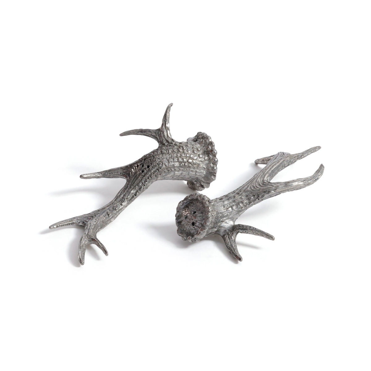 St. Anton Pewter Antler Salt & Pepper Shaker Set