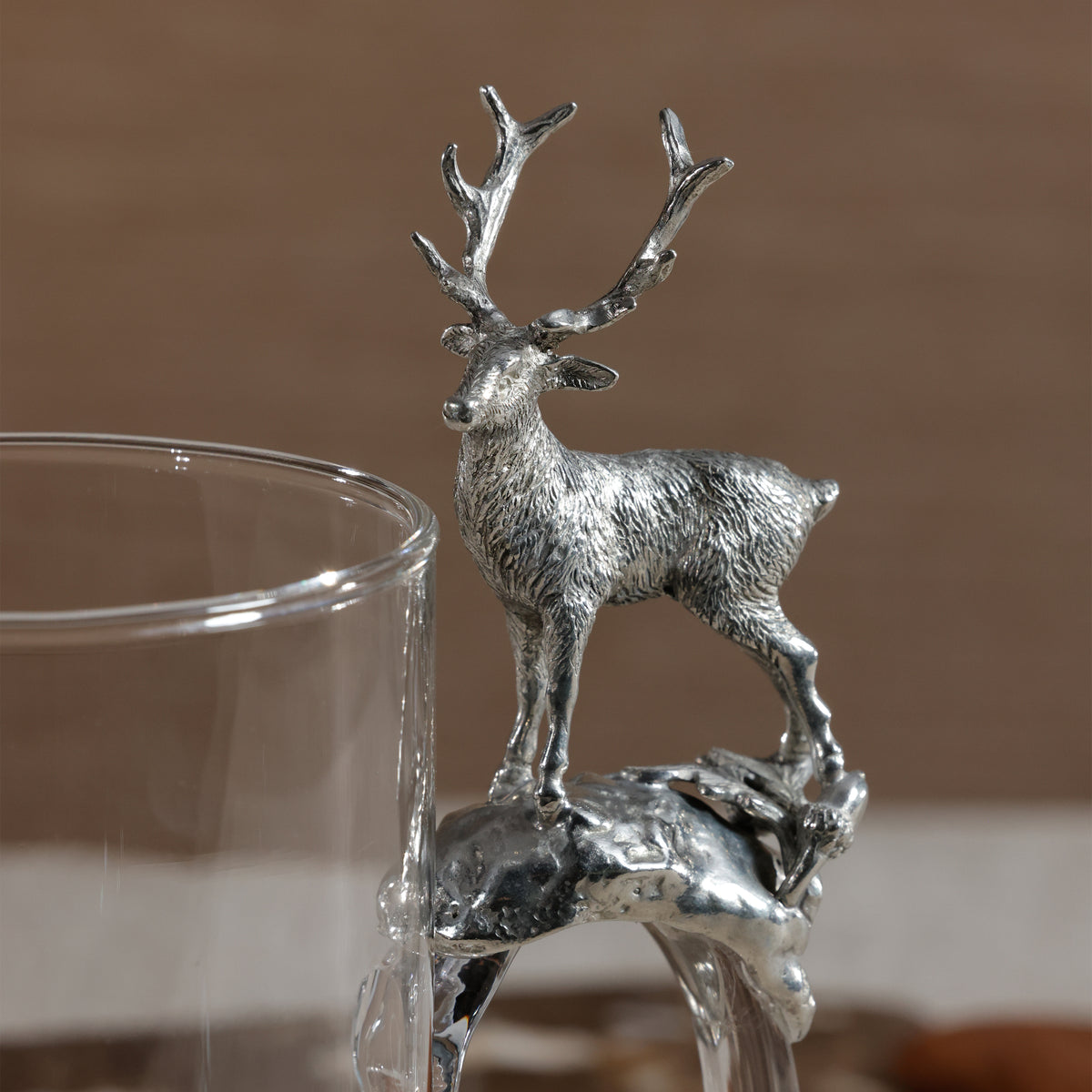 St. Moritz Pewter & Glass Pitcher