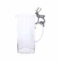 St. Moritz Pewter & Glass Pitcher