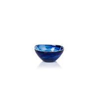 Monte Carlo Small Indigo Alabaster Glass Bowls, Set of 6