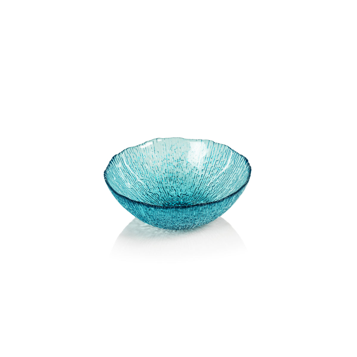 Exuma Aqua Blue Glass Bowls, Set of 6