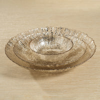 Luminara Golden Silver Dinner Glass Bowls, Set of 4