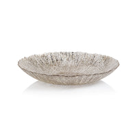 Luminara Golden Silver Fusion Glass Bowls, Set of 4
