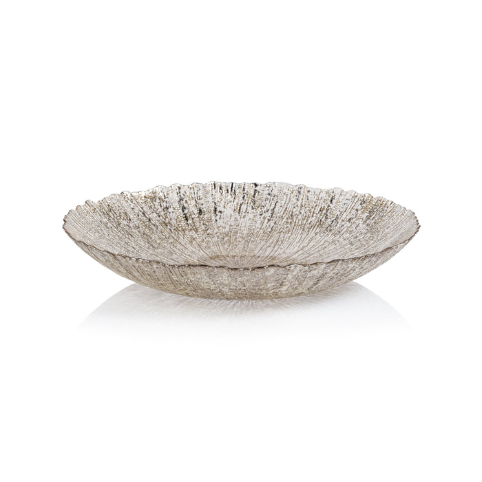 Luminara Golden Silver Fusion Glass Bowls, Set of 4