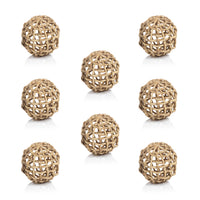 Water Hyacinth Twisted Small Decorative Ball Set of 8