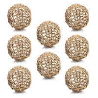Water Hyacinth Twisted Large Decorative Ball Set of 8