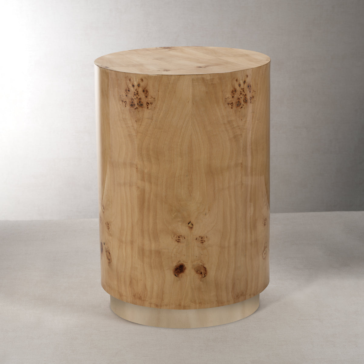 Leela Burl Wood Stool / Table, 14"