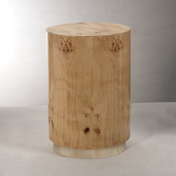 Leela Burl Wood Stool / Table, 14"