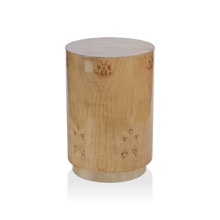 Leela Burl Wood Stool / Table, 14"