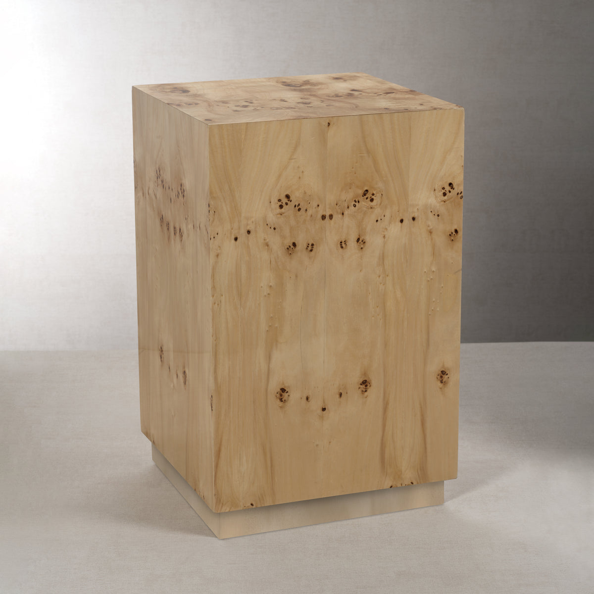 Lolita Burl Wood Square Stool / Table