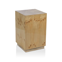Lolita Burl Wood Square Stool / Table