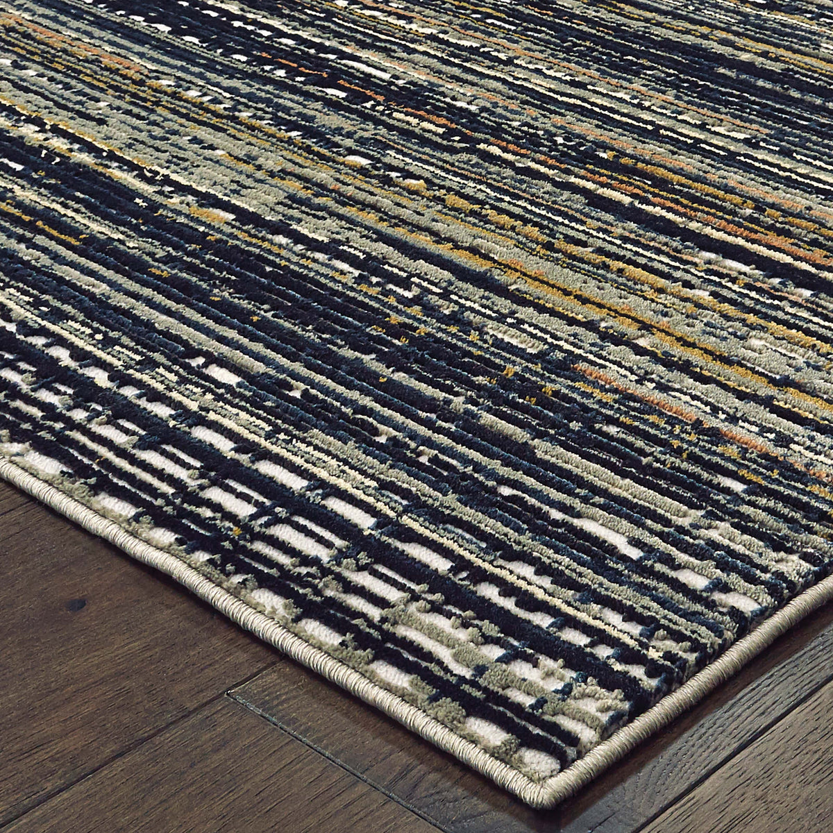 Bowen Black Multi-Colored Abstract Rug