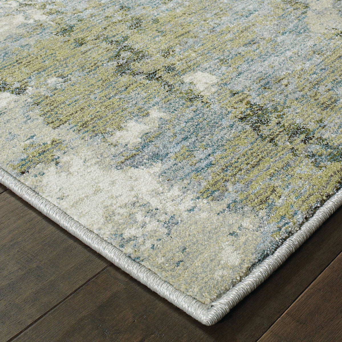 Evolution Blue & Green Contemporary Rug