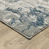Evolution Grey & Blue Contemporary Rug