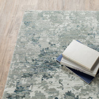 Evolution Grey & Blue Contemporary Rug