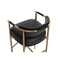 Heloise Counter Stool - Bravo Black & Brushed Gold