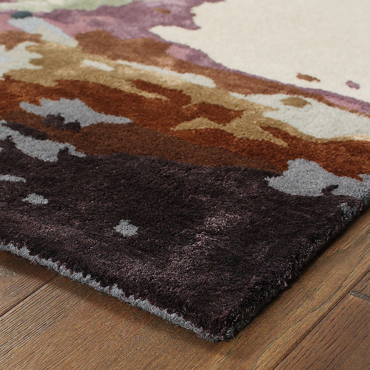 Galaxy Blue & Brown Multi Contemporary Rug