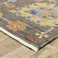 Lucca Charcoal & Multi Traditional Rug