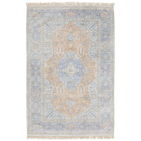 Malabar Blue & Red Traditional Chenille Rug